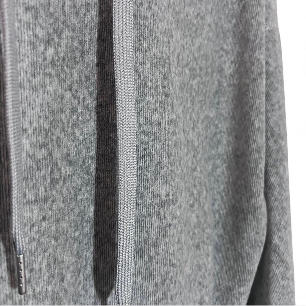 Calvin Klein Performance Velour Ribbed Top Large Grey Black Soft Cozy - Picture 4 of 6